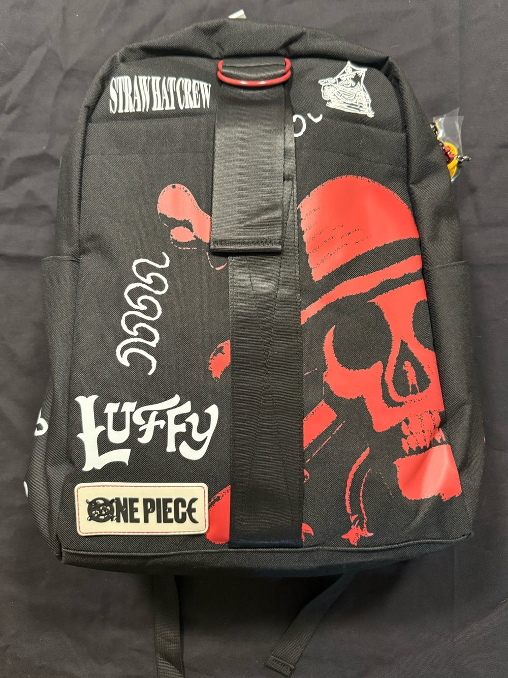 One Piece Luffy Straw Hat Hardware 16” School Backpack | NWT